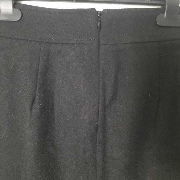Banana Republic wool faux leather A-line mini skirt size 2 petite (260) - Picture 5 of 7